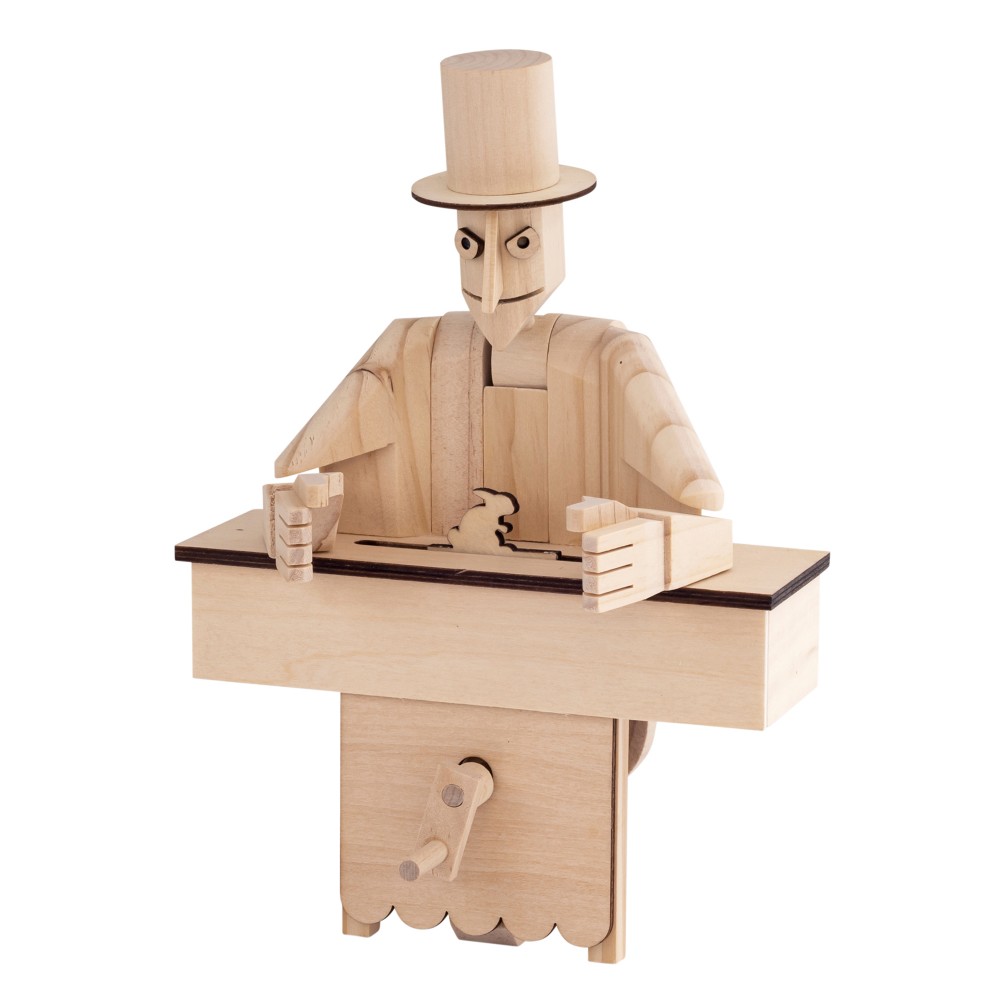 The Magician Timberkits Self-Assembly Wooden Construction Moving Model Kit 
